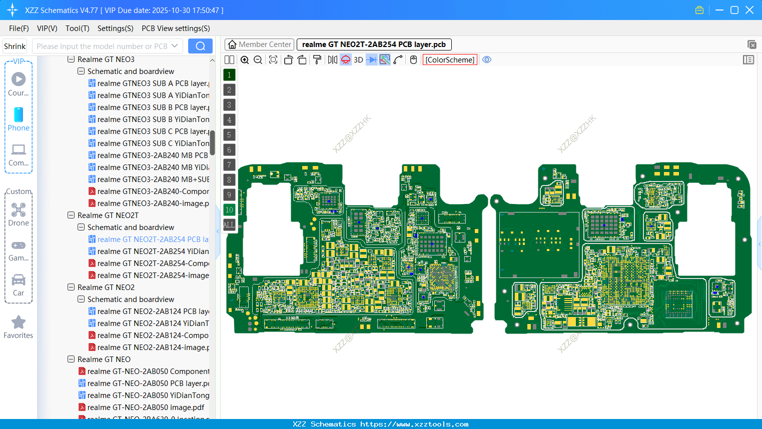 Realme GT NEO2T-2AB254 PCB Layer